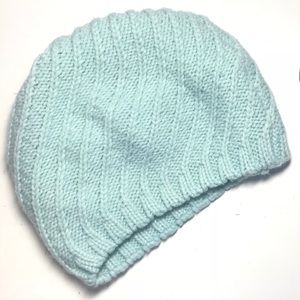 BLUE BEANIE: Super Cute Light Aqua Blue Beanie